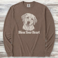 Labrador Retriever Yellow Bless Your Heart Long Sleeve Tee - Espresso