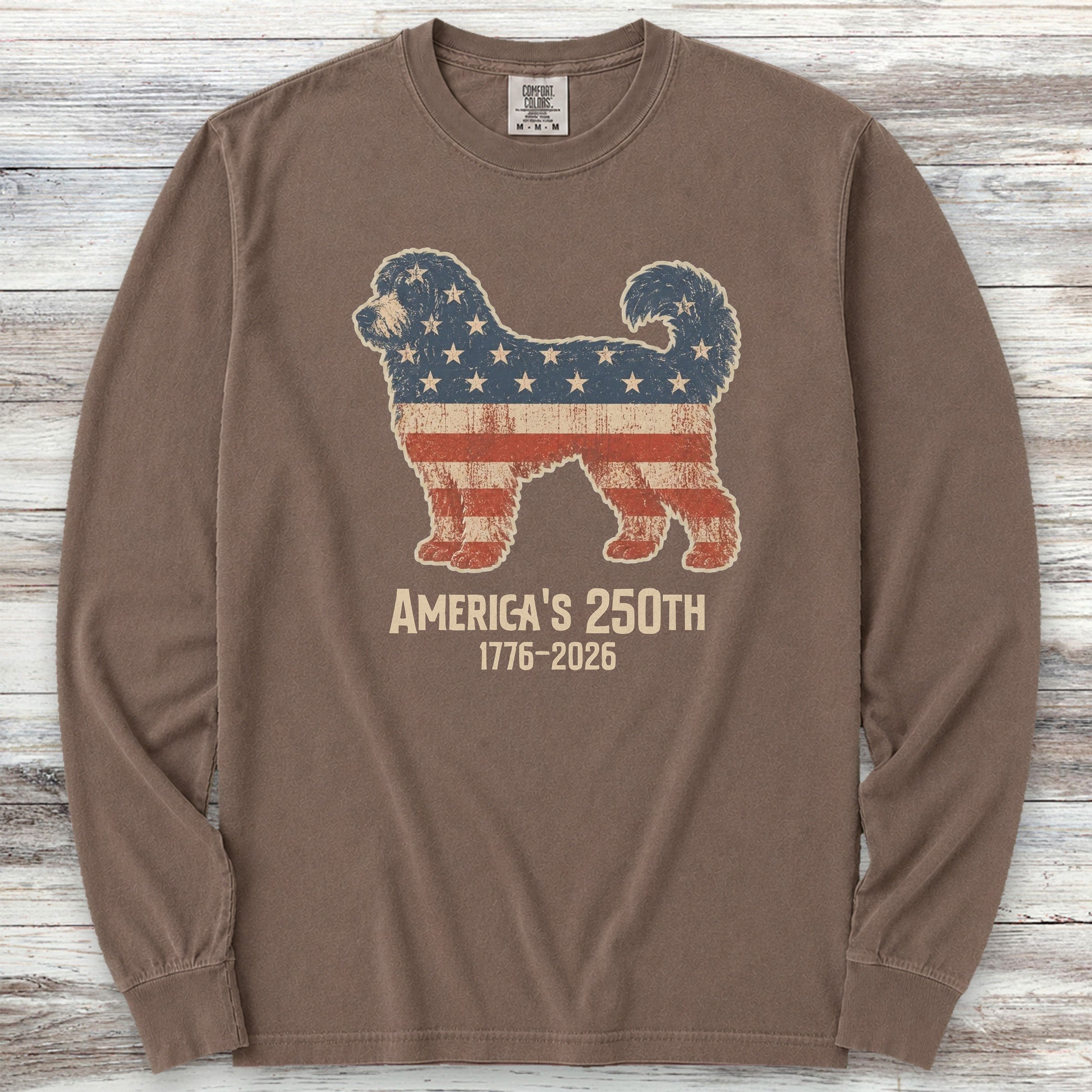Bernedoodle 250 Long Sleeve Tee - Espresso
