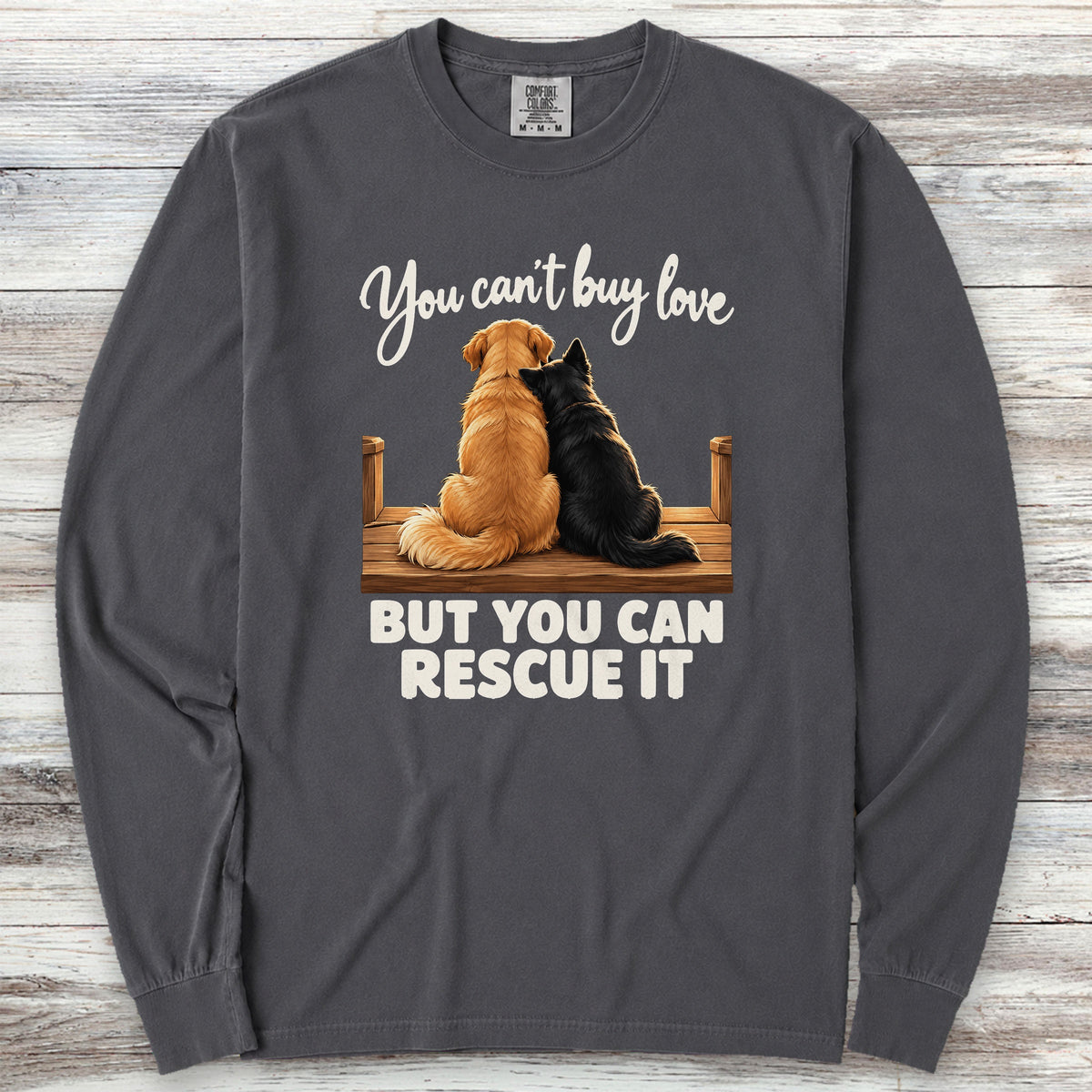 You Can Rescue Love Long Sleeve Tee - Graphite