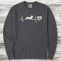 Corgi Heartbeat Long Sleeve Tee - Graphite