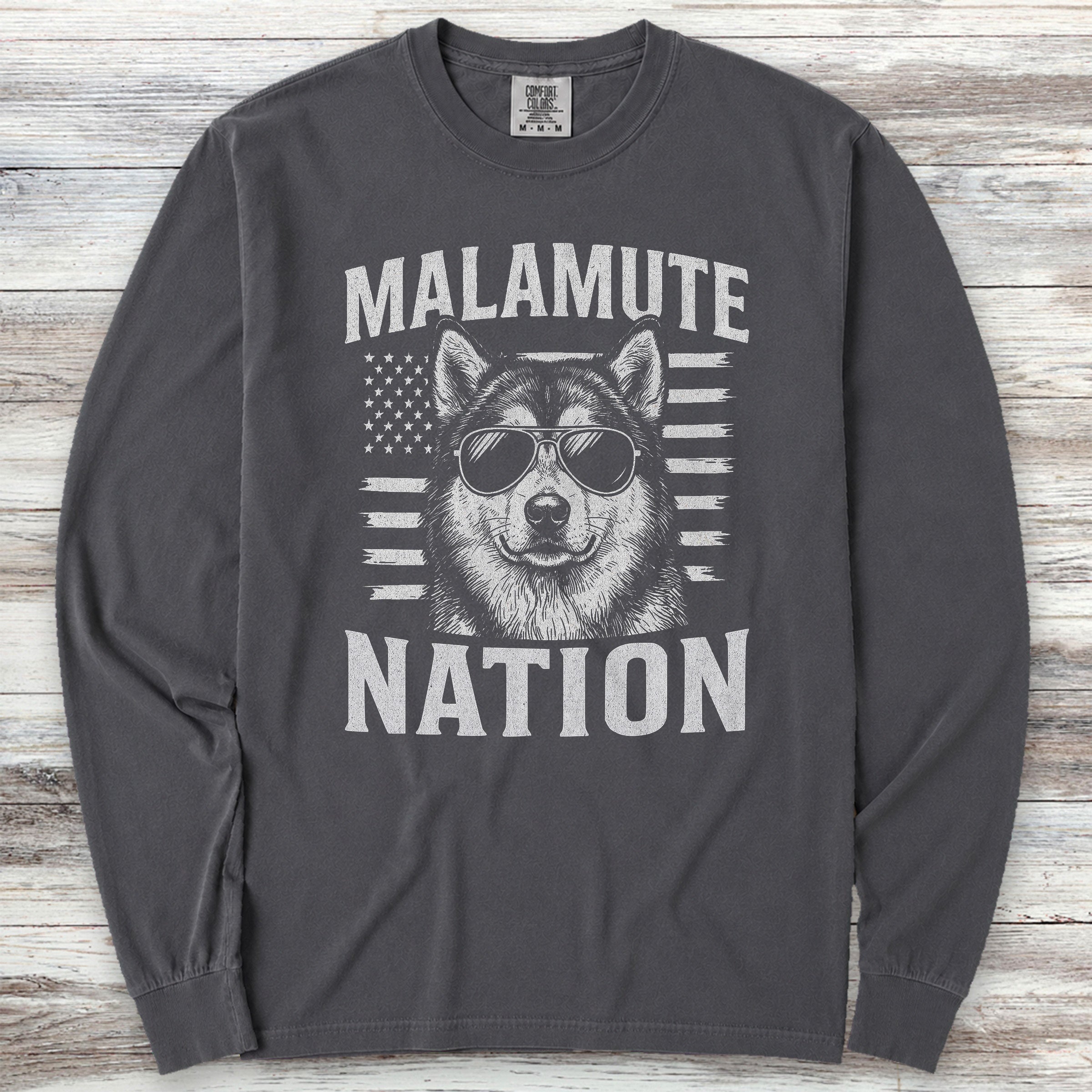 Malamute Nation Long Sleeve Tee - Graphite