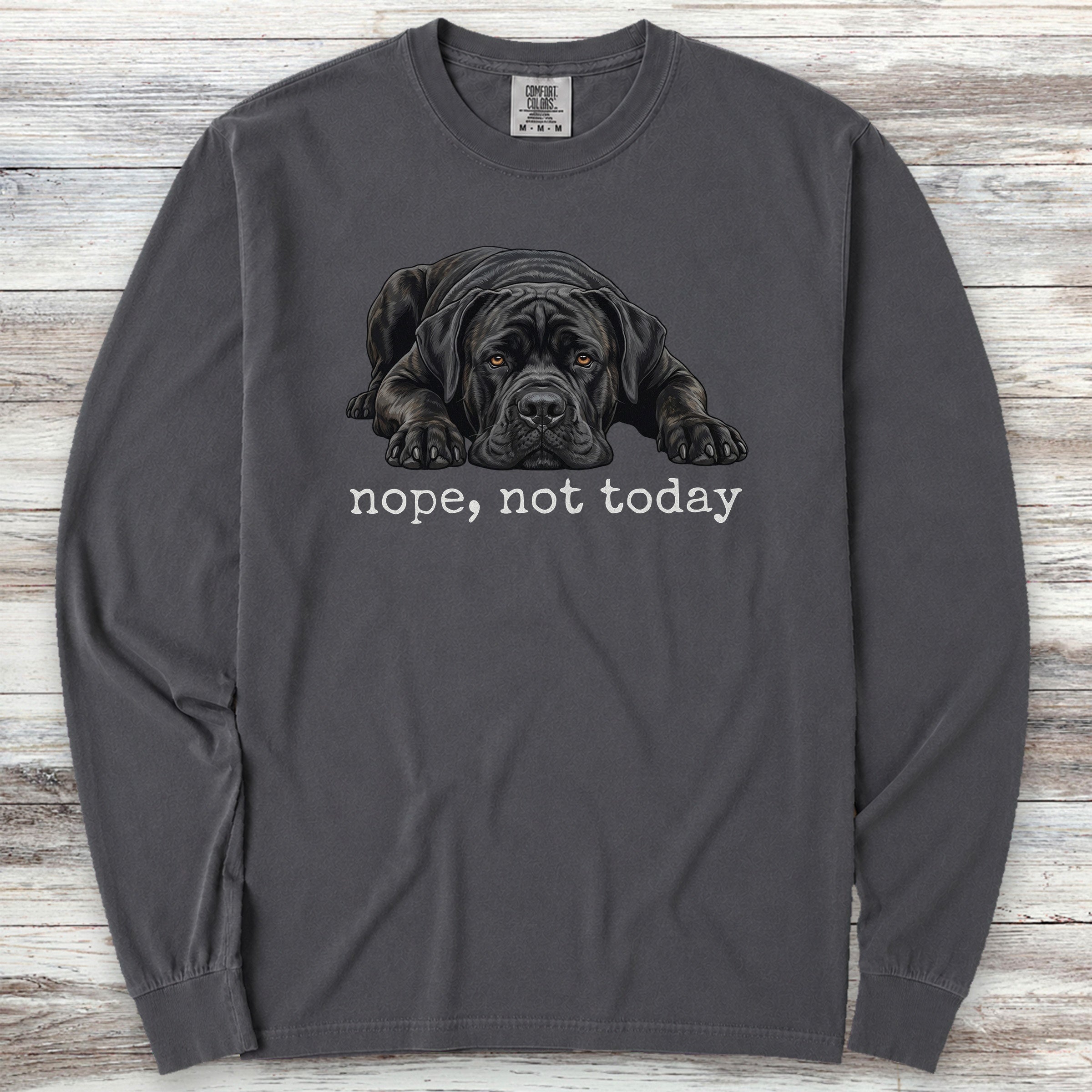 Cane Corso Nope Long Sleeve Tee - Graphite