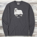 Miniature Schnauzer Boo Long Sleeve Tee - Graphite