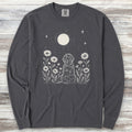 Doodle Moonlight & Wildflowers Long Sleeve Tee - Graphite