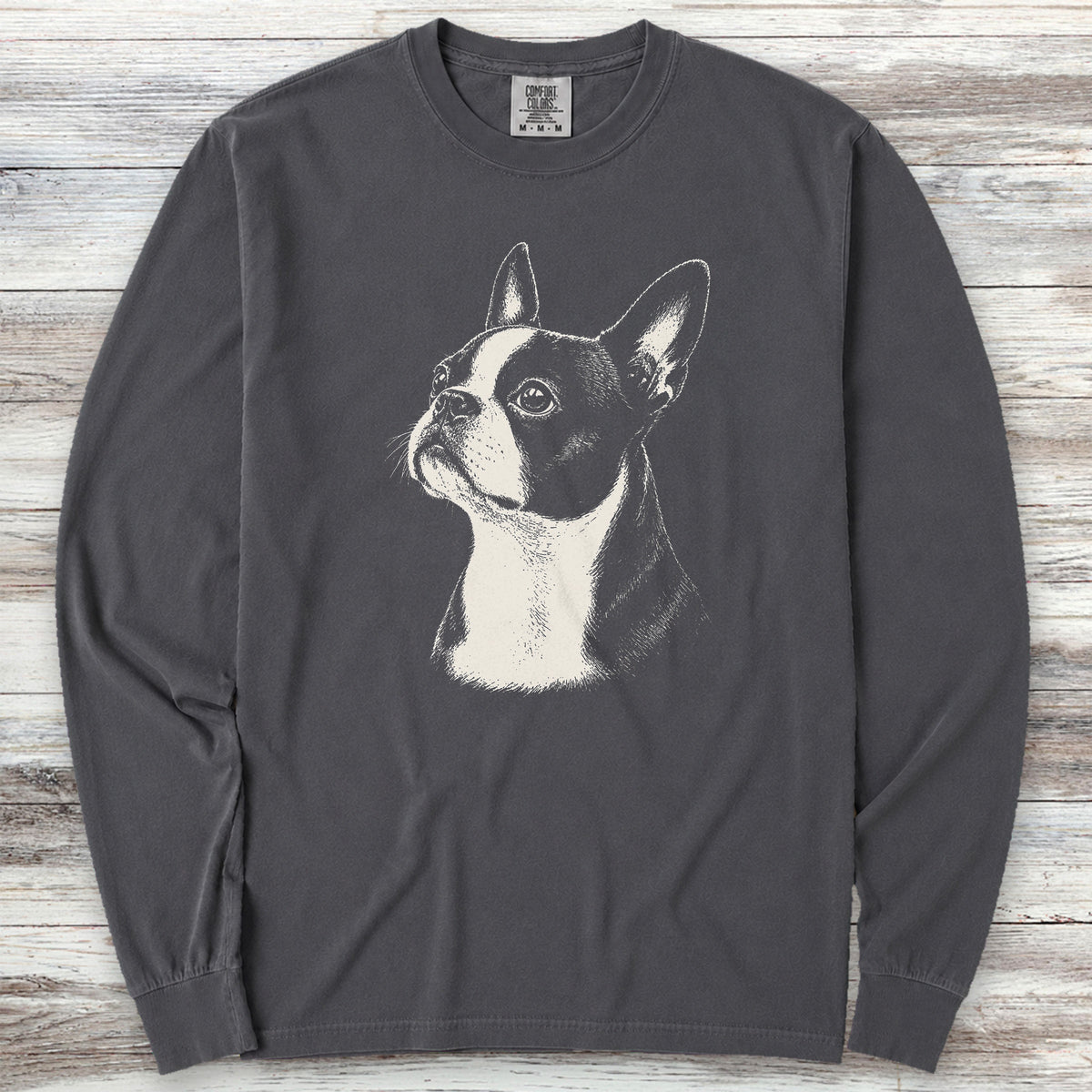 Boston Terrier Loyalty Long Sleeve Tee - Graphite