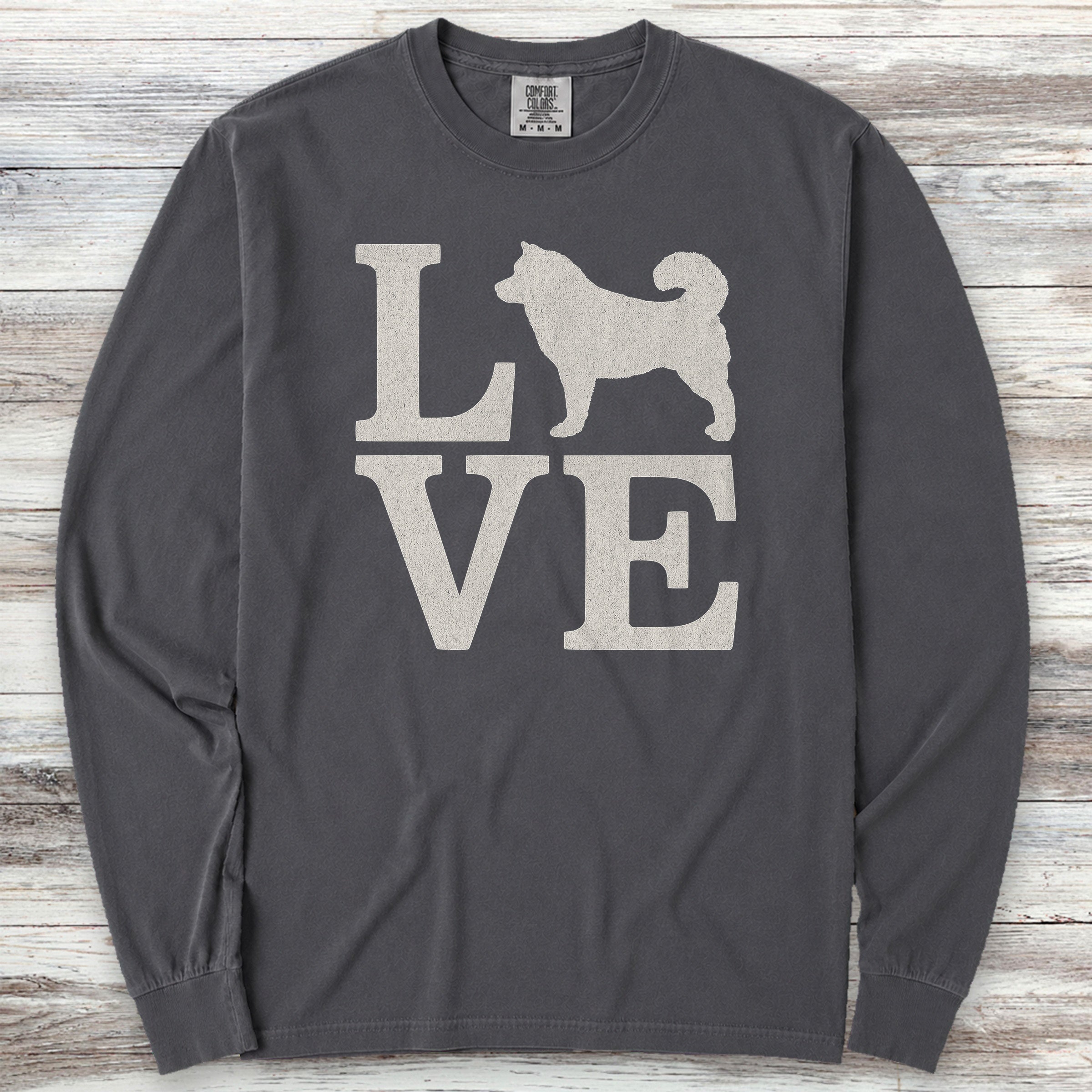 Malamute Love Long Sleeve Tee - Graphite