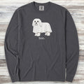 Maltese Boo Long Sleeve Tee - Graphite