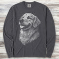 Golden Retriever Sketch Long Sleeve Tee - Graphite