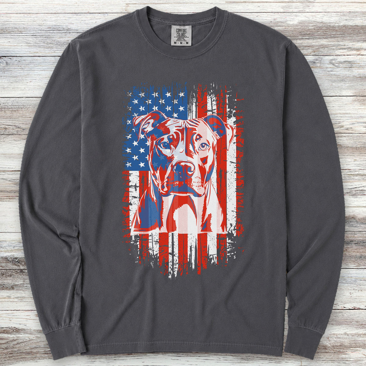 Pit Bull USA Long Sleeve Tee - Graphite