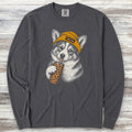 Corgi Herd You Beanie Long Sleeve Tee - Graphite