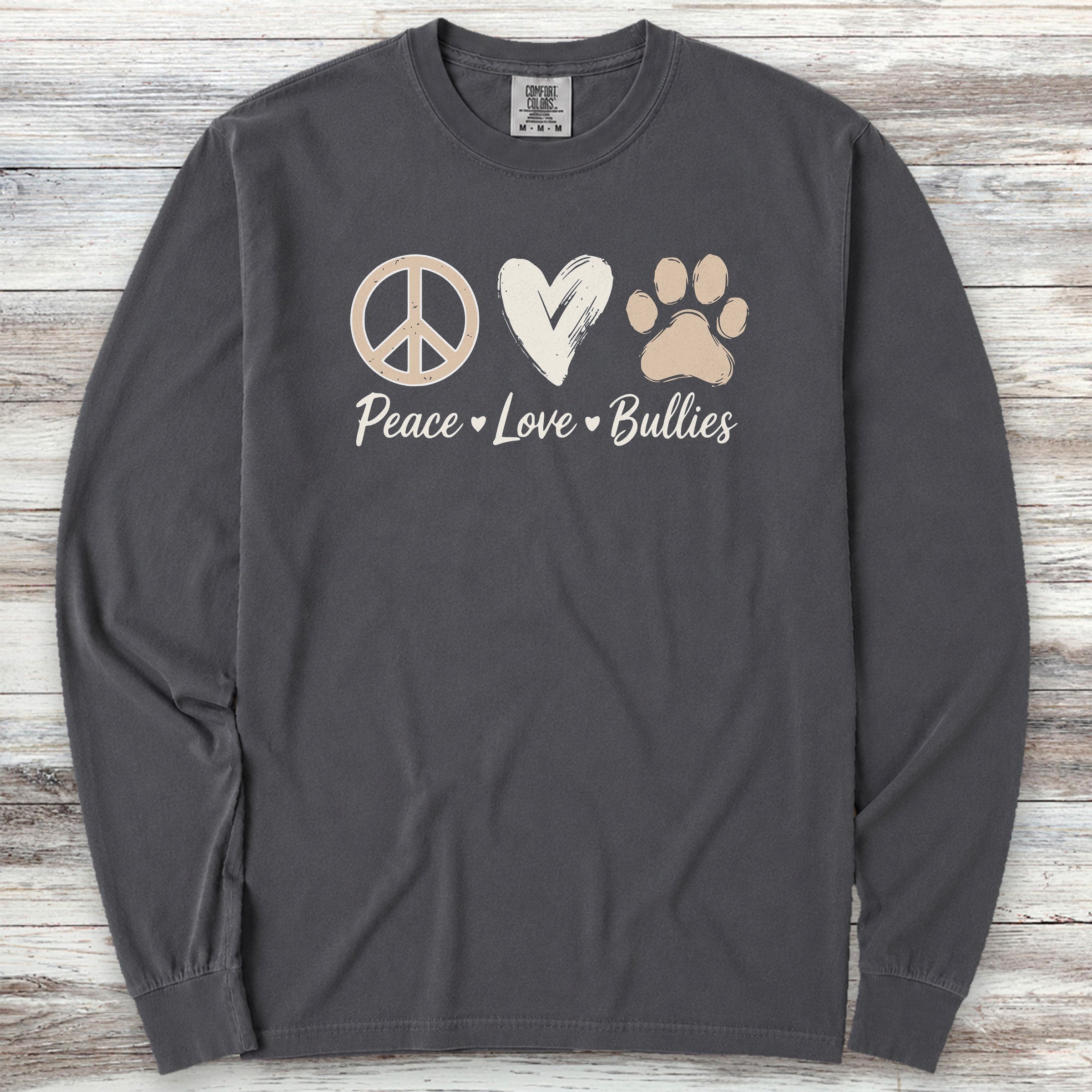 American Bully Peace Long Sleeve Tee - Graphite