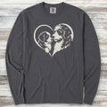 Bernedoodle Heart Bond Long Sleeve Tee - Graphite