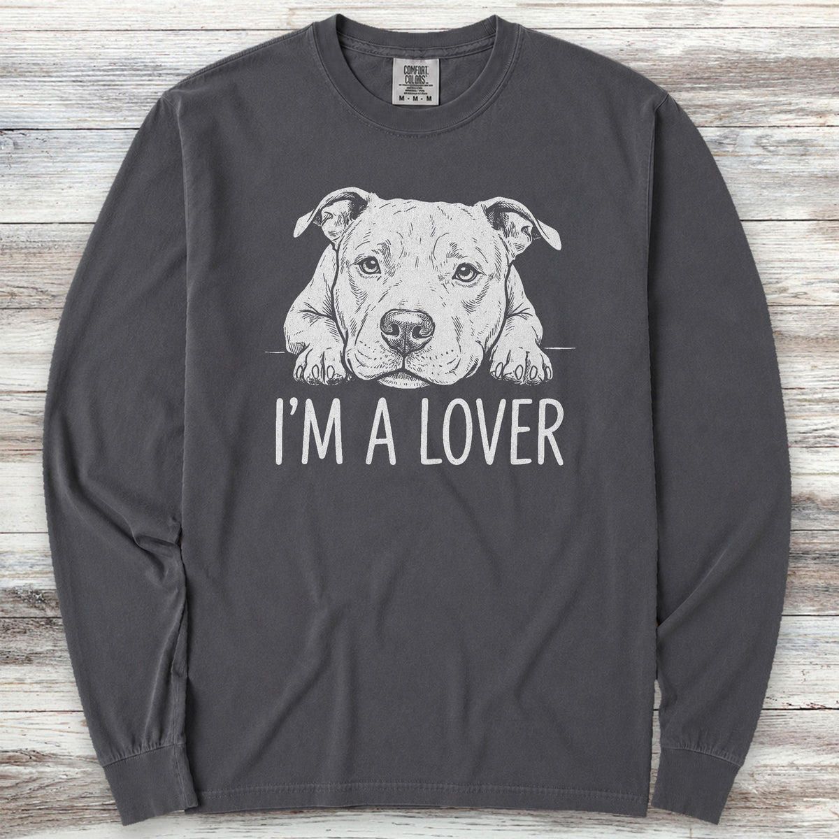 Pit Bull Lover Long Sleeve Tee - Graphite