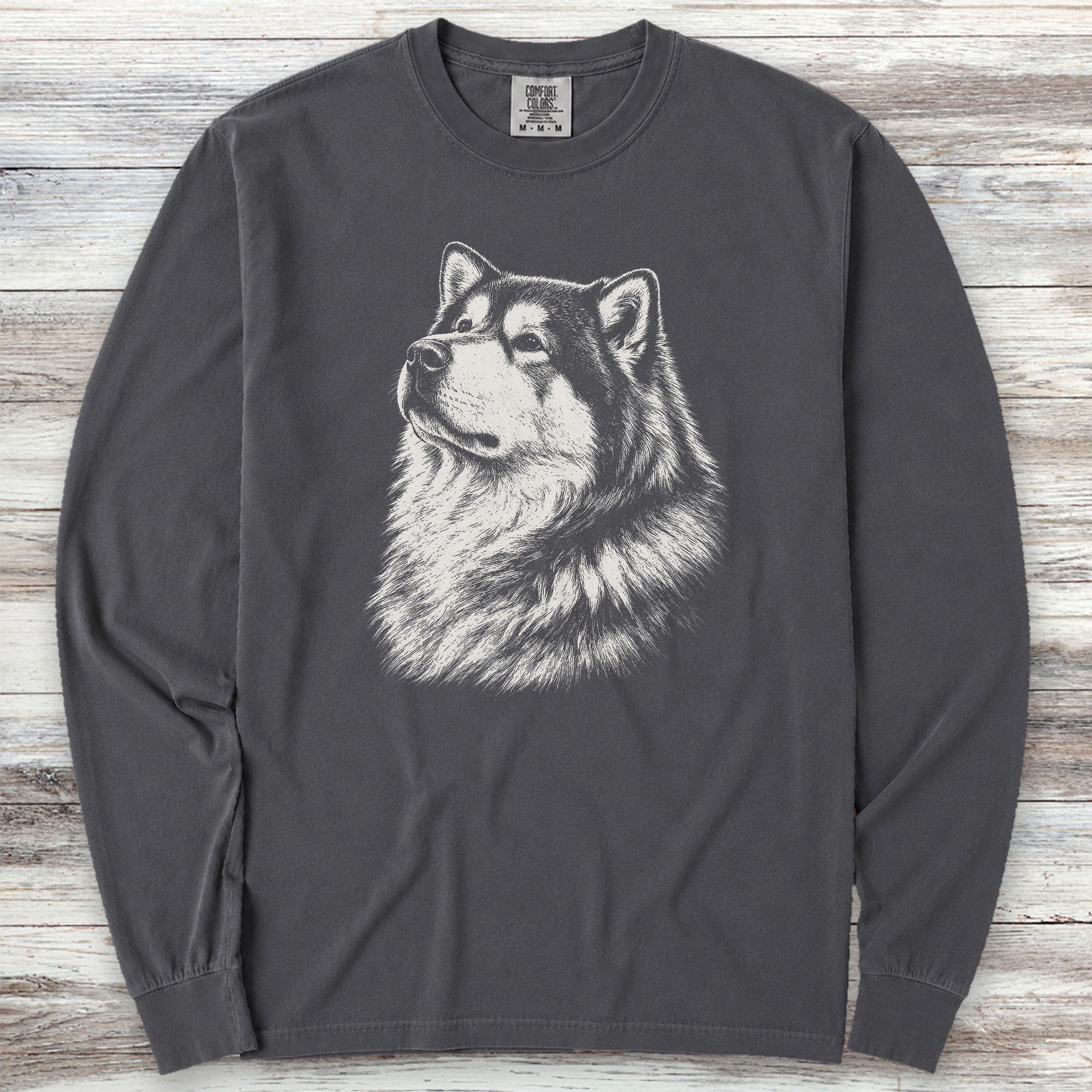 Alaskan Malamute Loyalty Long Sleeve Tee - Graphite