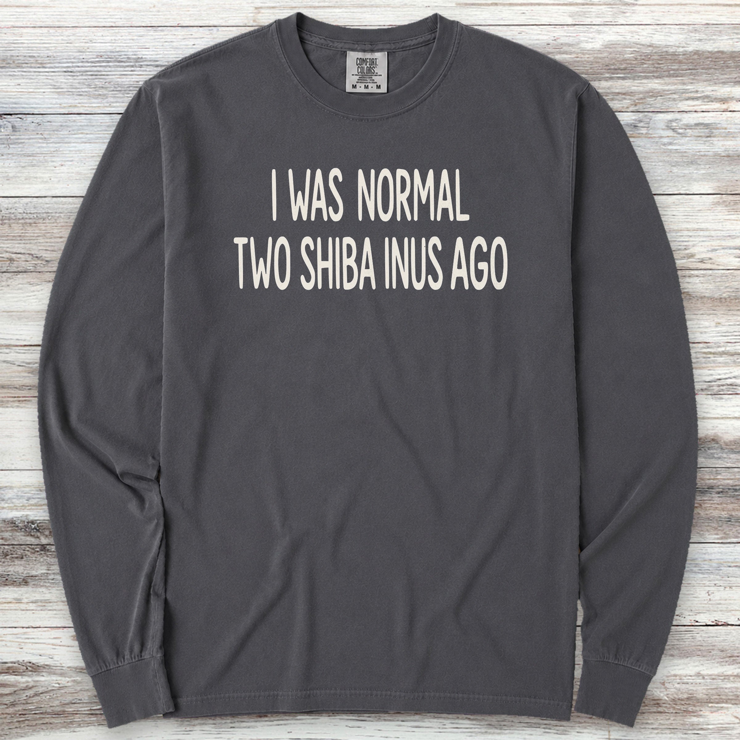Shiba Inu Normal Long Sleeve Tee - Graphite