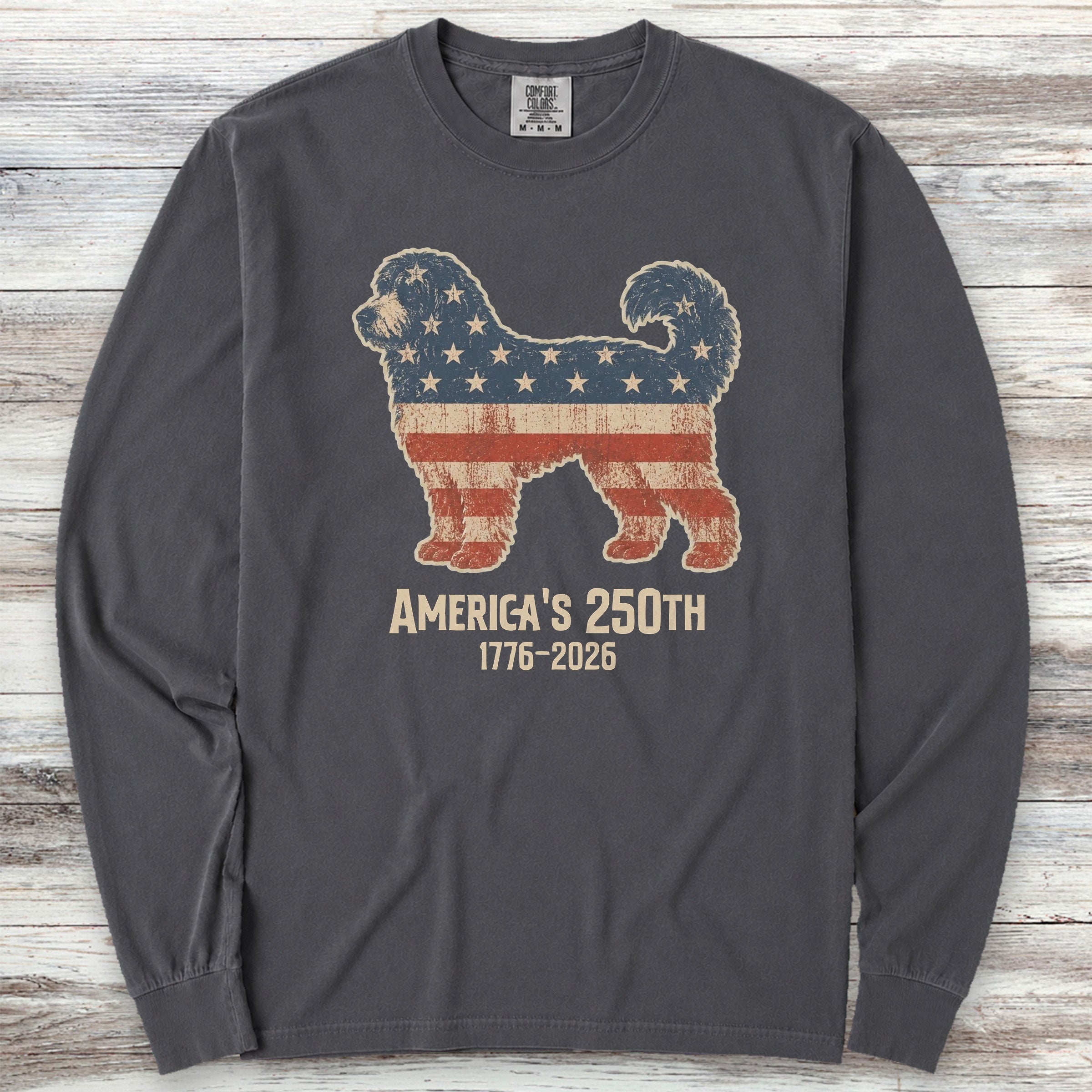 Bernedoodle 250 Long Sleeve Tee - Graphite