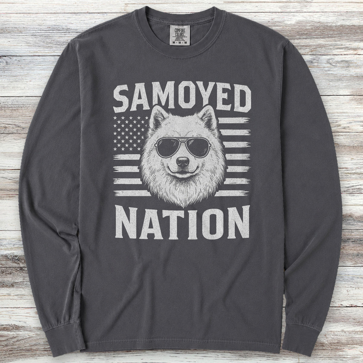 Samoyed Nation Long Sleeve Tee - Graphite