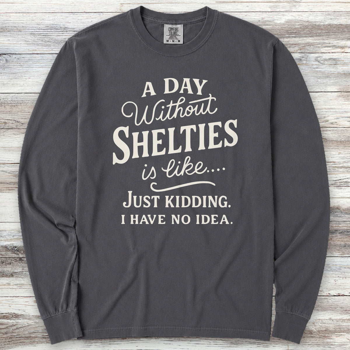 Shetland Sheepdog Days Long Sleeve Tee - Graphite
