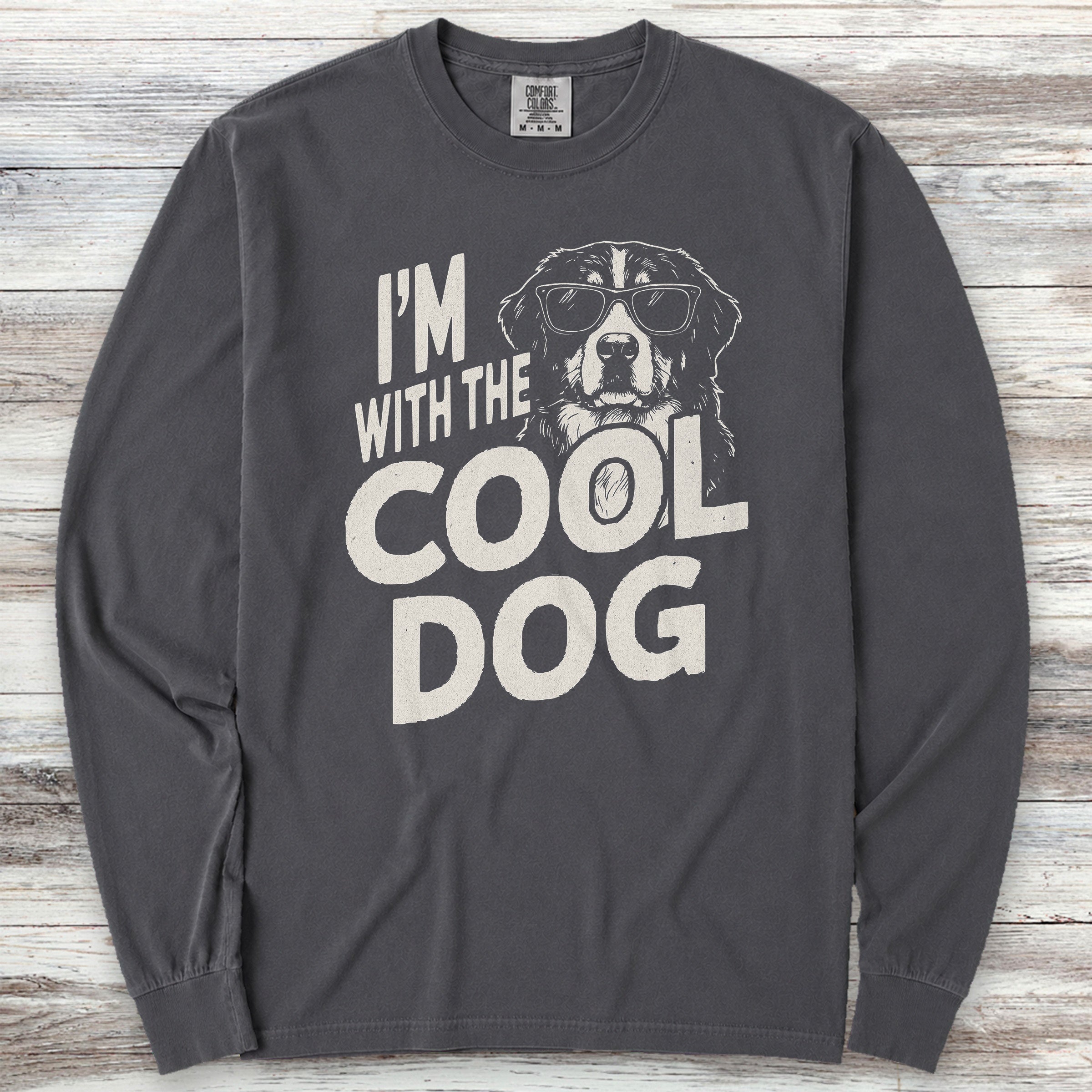Bernese Mountain Dog Cool Long Sleeve Tee - Graphite