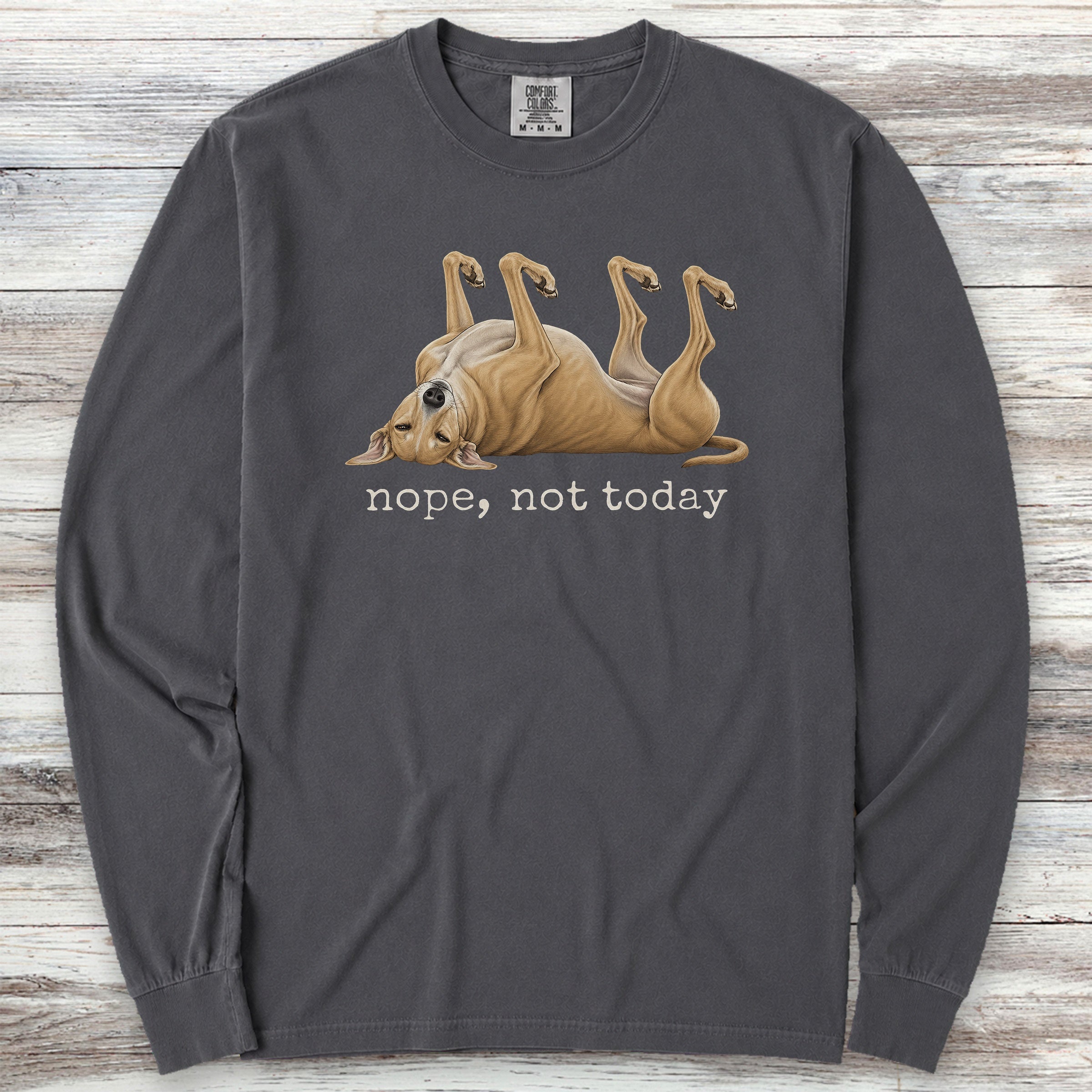 Greyhound Nope Long Sleeve Tee - Graphite