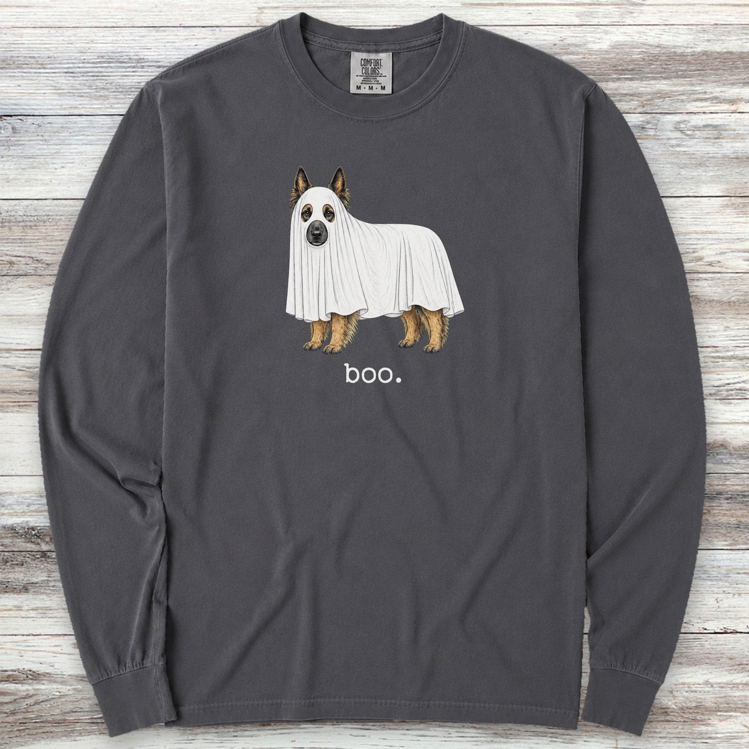 Belgian Tervuren Boo Long Sleeve Tee - Graphite