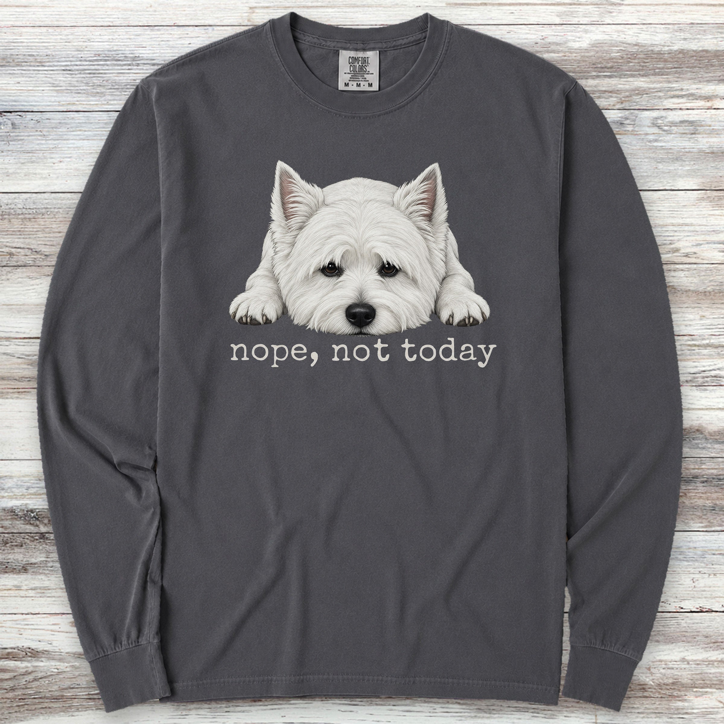 West Highland Nope Long Sleeve Tee - Graphite