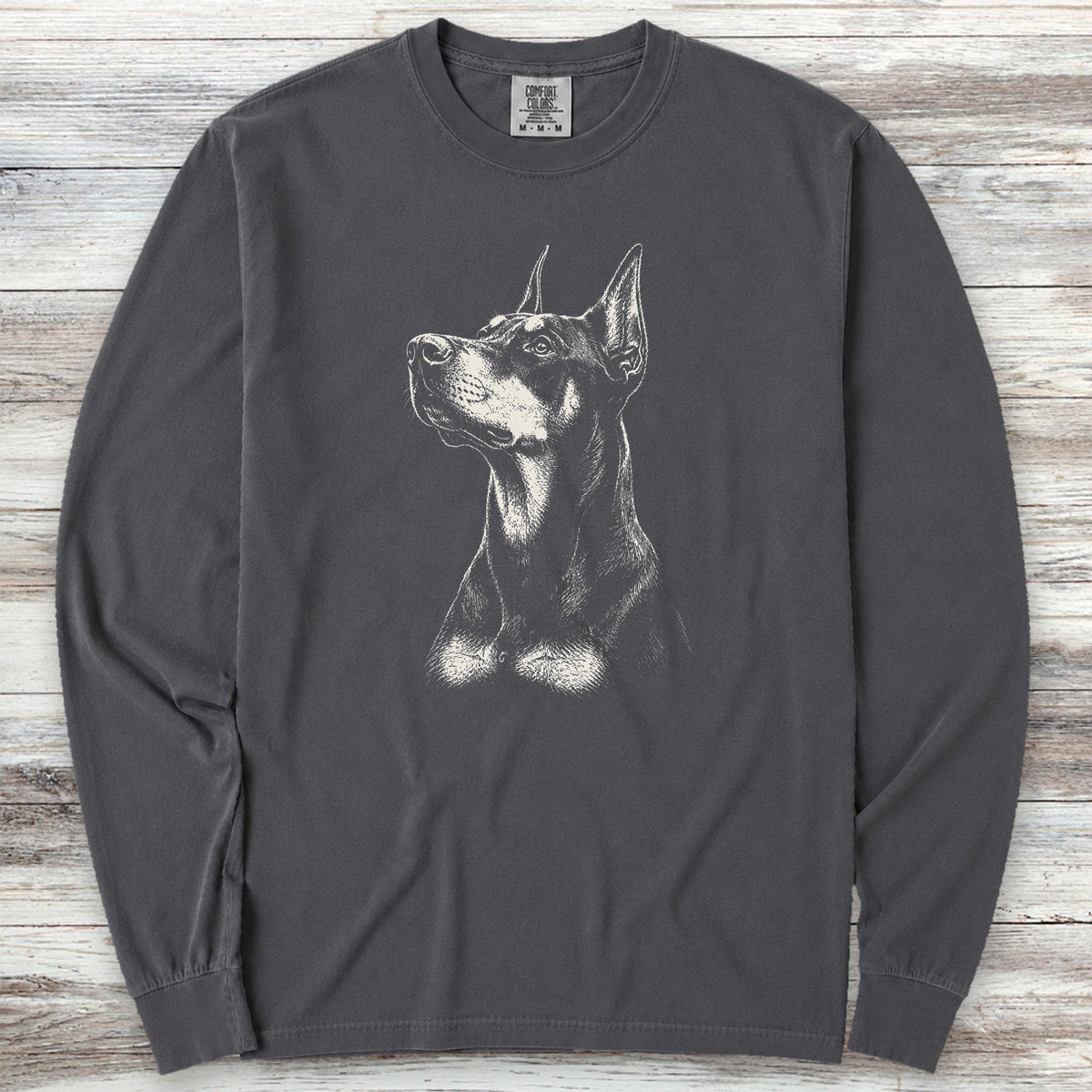 Doberman Loyalty Long Sleeve Tee - Graphite