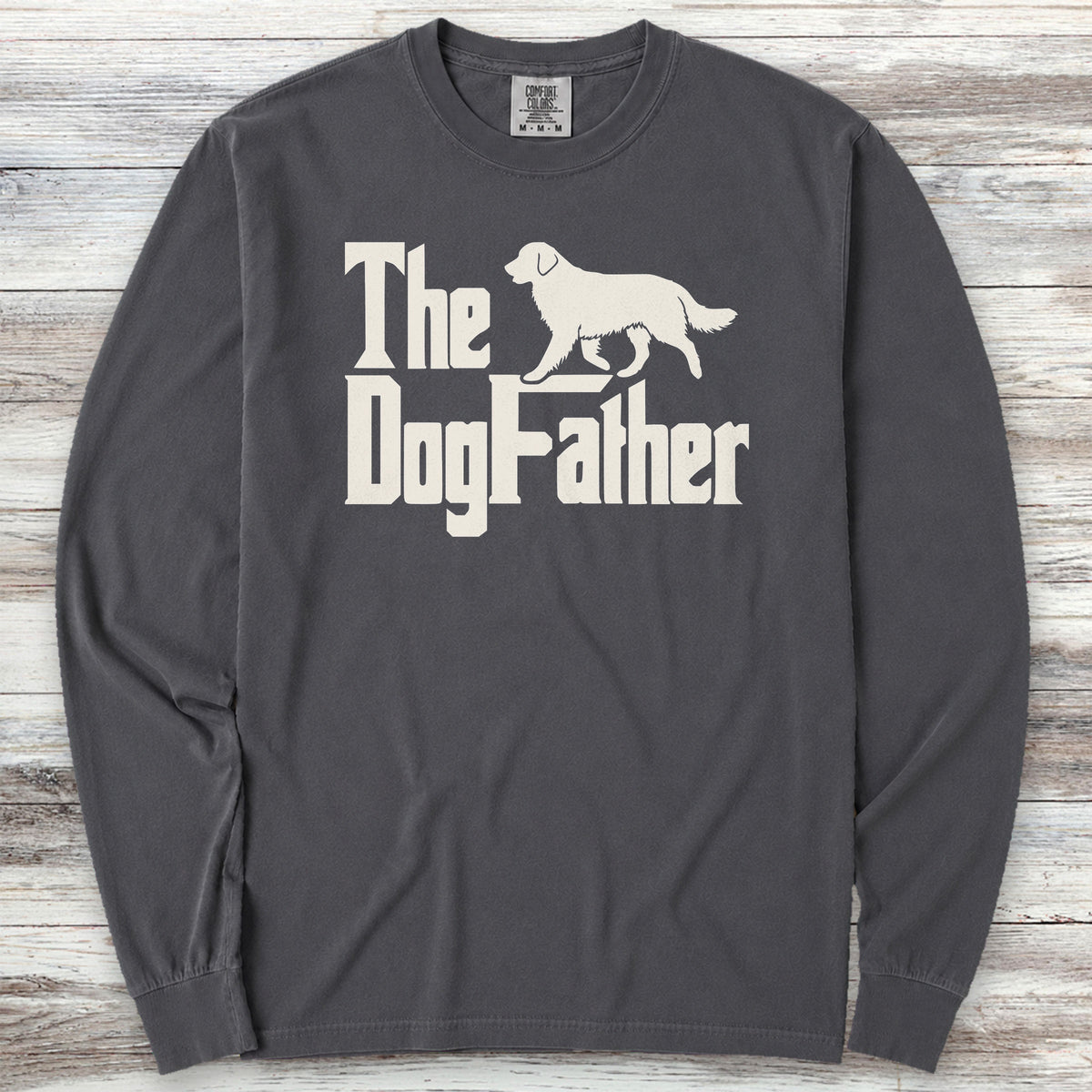 Golden Retriever Dog Father Long Sleeve Tee - Graphite