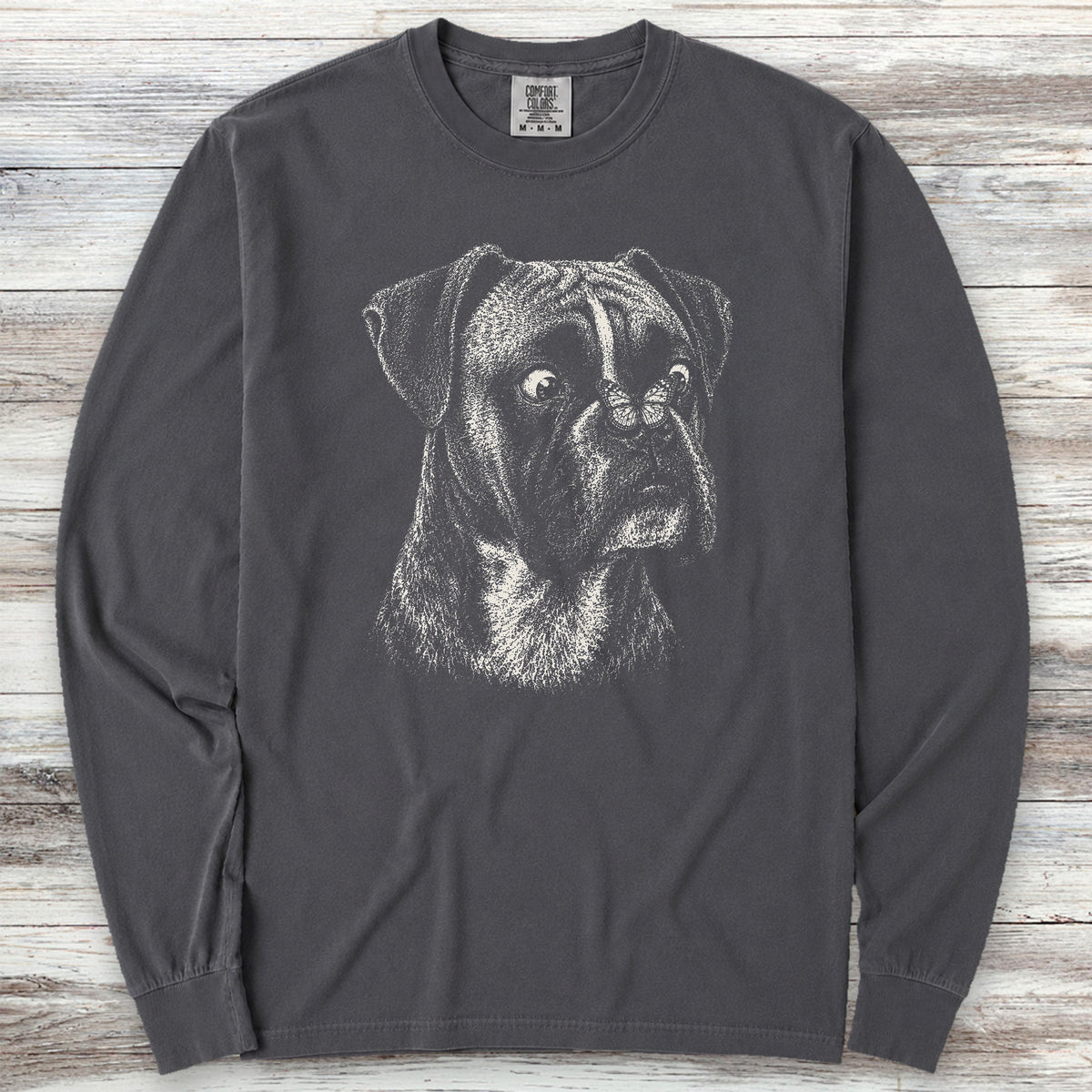 Boxer Butterfly Long Sleeve Tee - Graphite