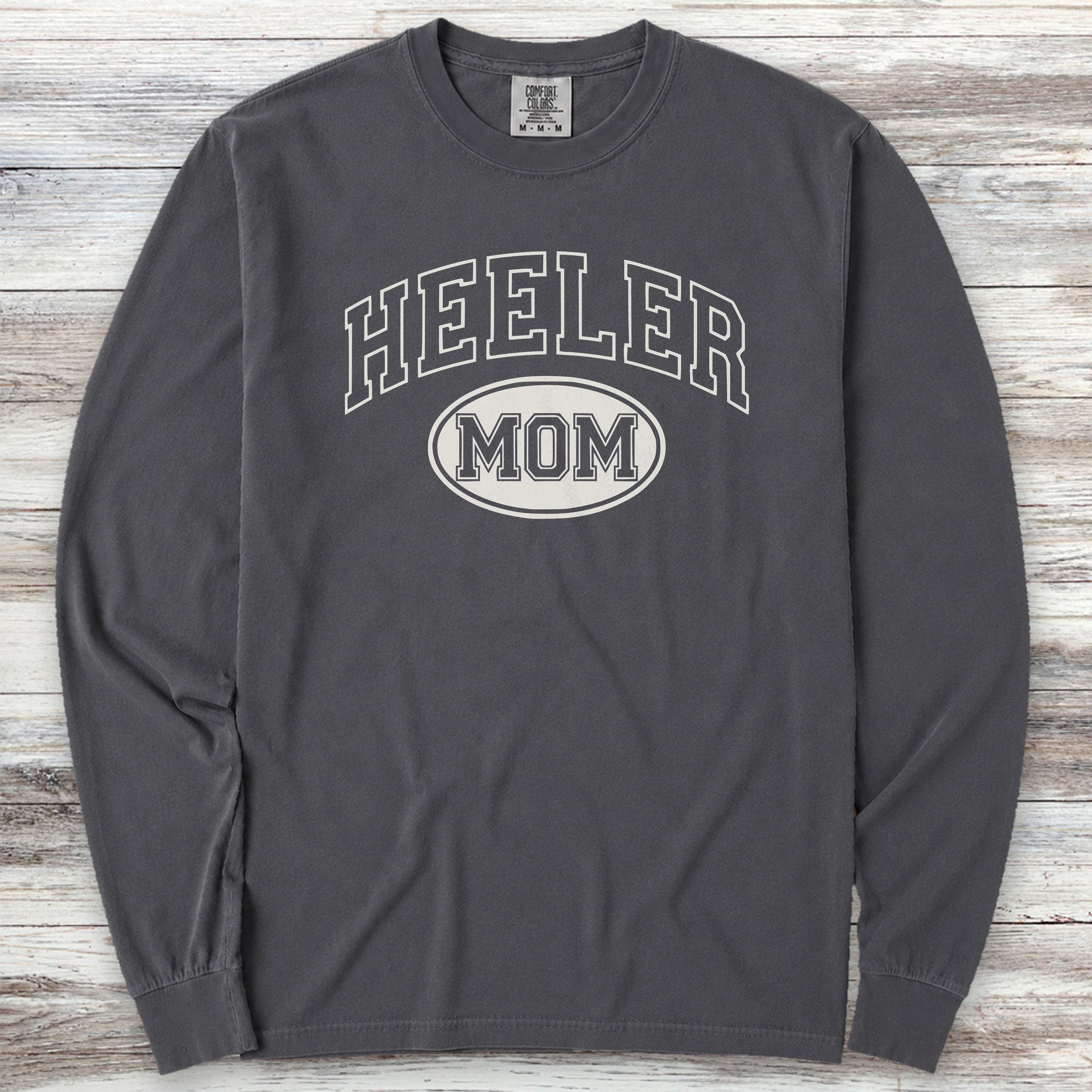 Australian Cattle Dog Heeler University Mom Long Sleeve Tee - Graphite