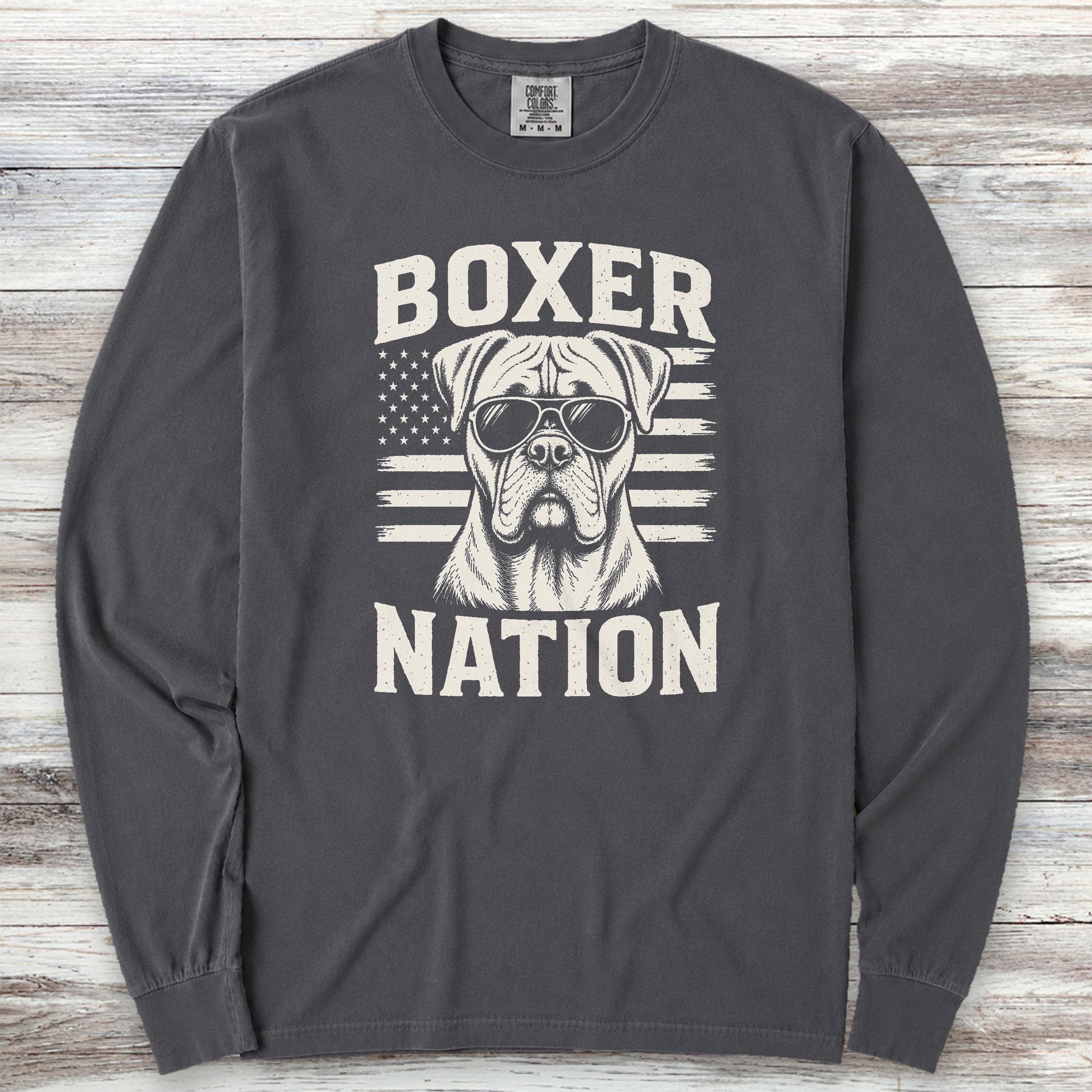 Boxer Nation Long Sleeve Tee - Graphite