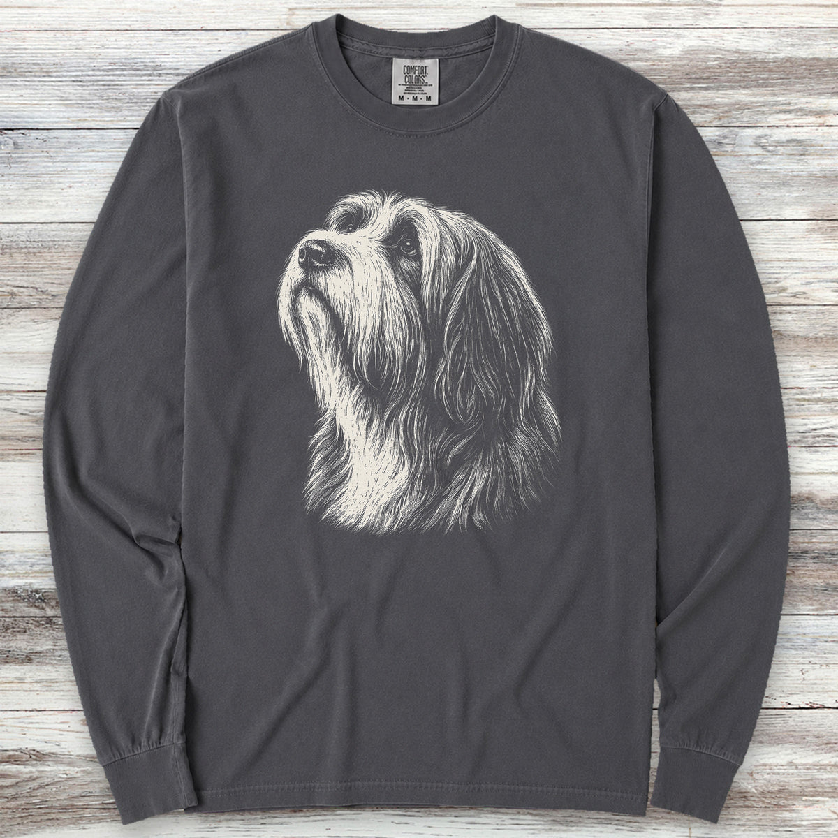 Bearded Collie Loyalty Long Sleeve Tee - Graphite