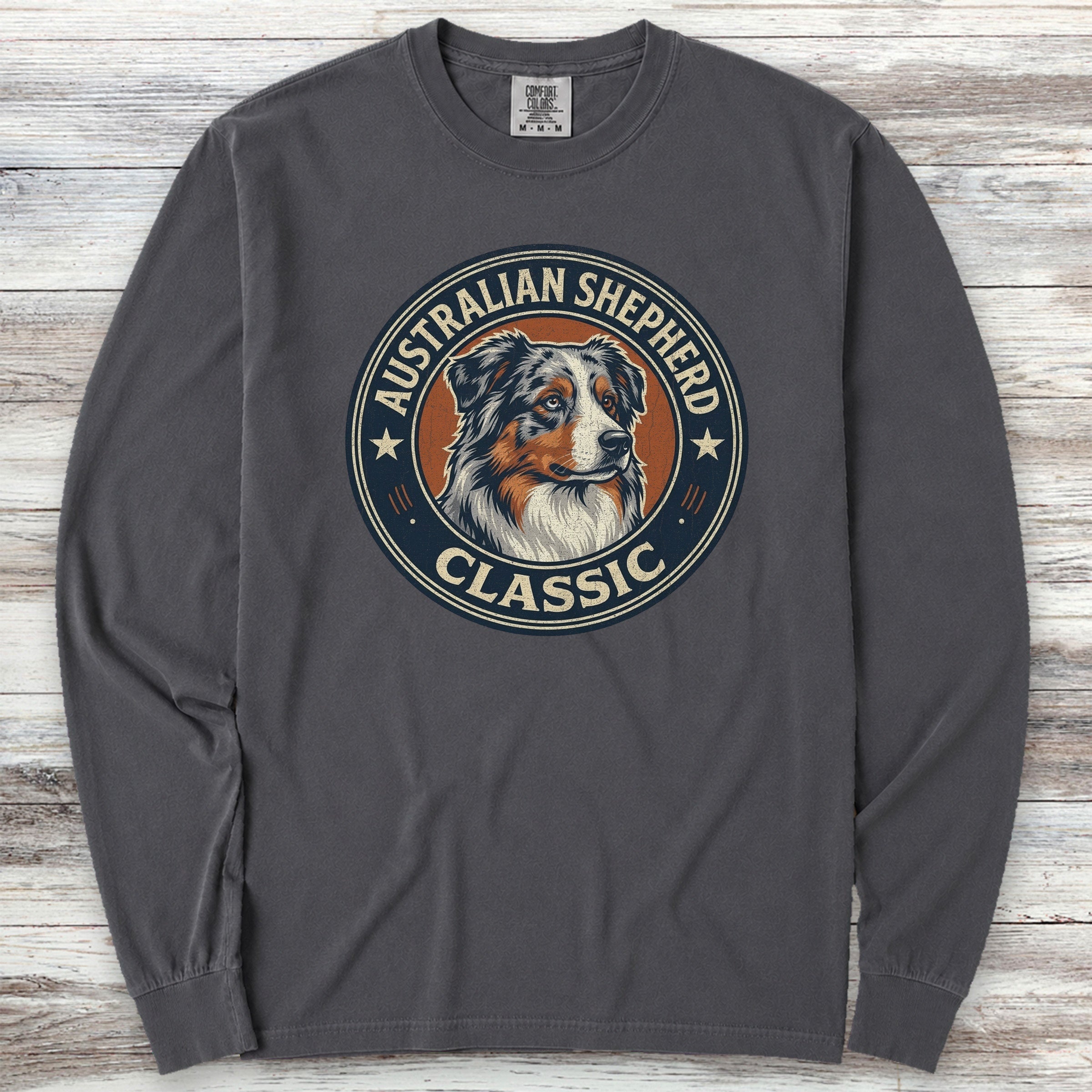 Australian Shepherd Classic Long Sleeve Tee - Graphite