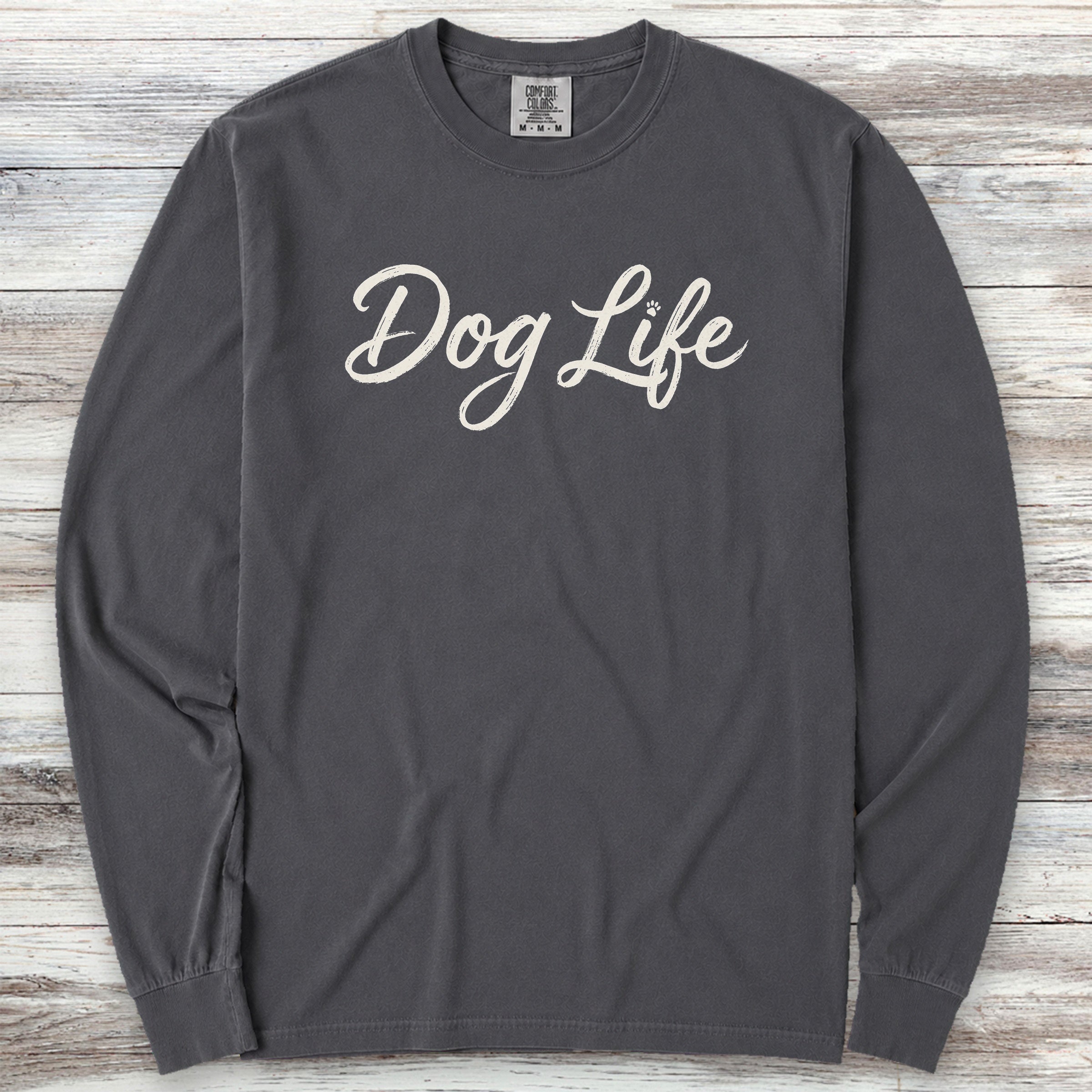 Dog Life Long Sleeve Tee - Graphite