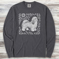Havanese Linocut Long Sleeve Tee - Graphite
