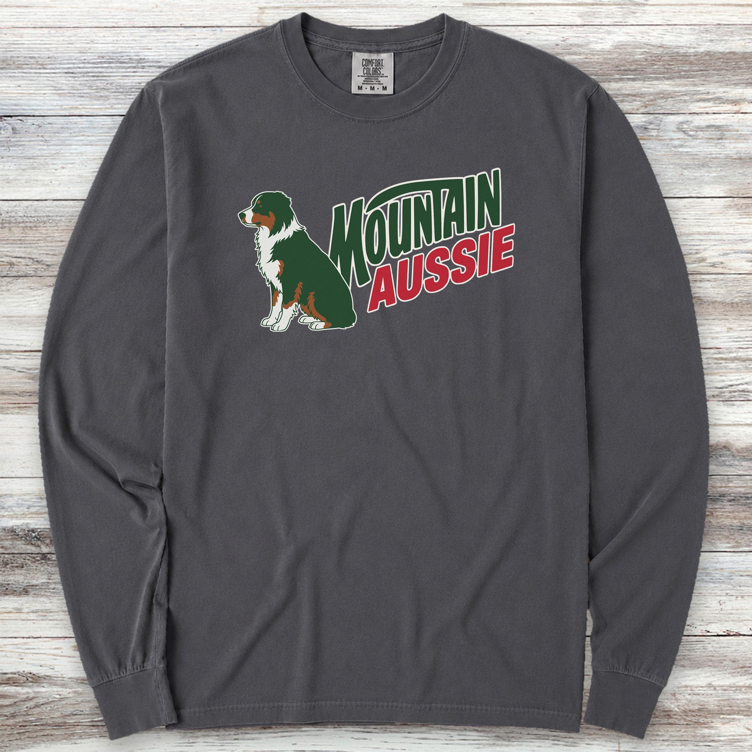 Australian Mountain Dog Long Sleeve Tee - Graphite