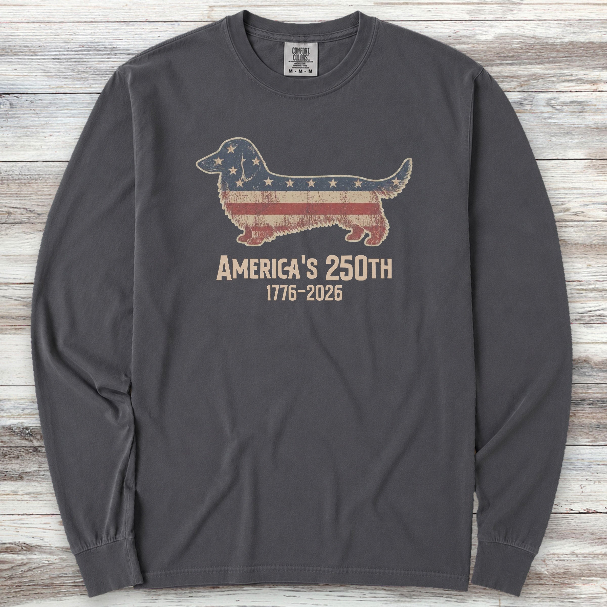 Dachshund 250 Long Sleeve Tee - Graphite
