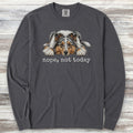 Shetland Sheepdog Blue Merle Nope Long Sleeve Tee - Graphite