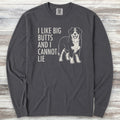 Bernese Mountain Dog Big Butts Long Sleeve Tee - Graphite