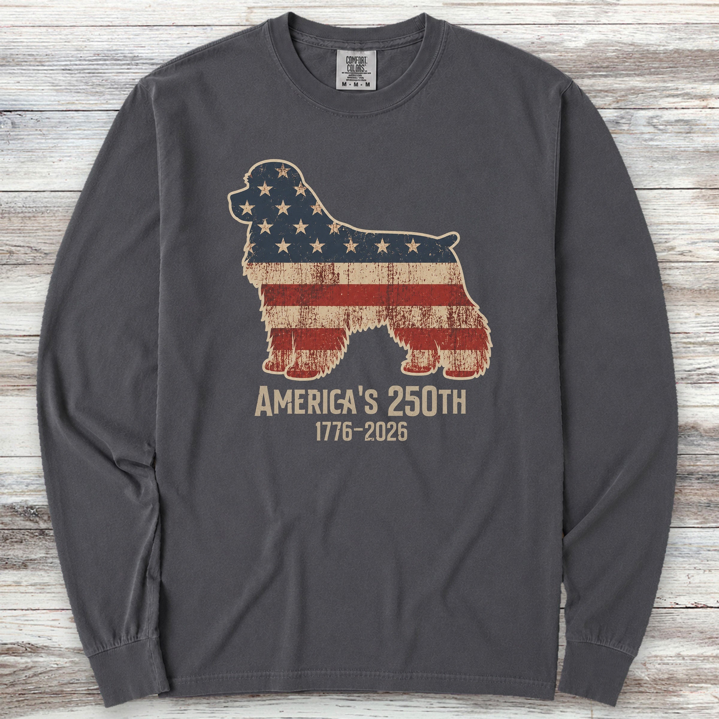 Cocker Spaniel 250 Long Sleeve Tee - Graphite