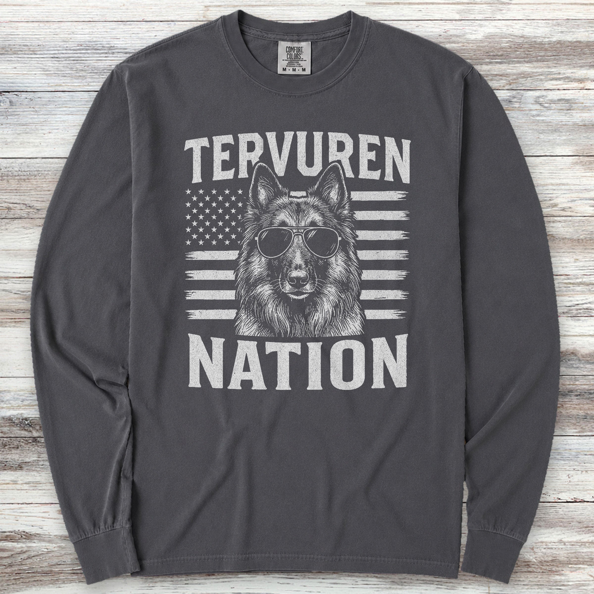 Belgian Tervuren Nation Long Sleeve Tee - Graphite
