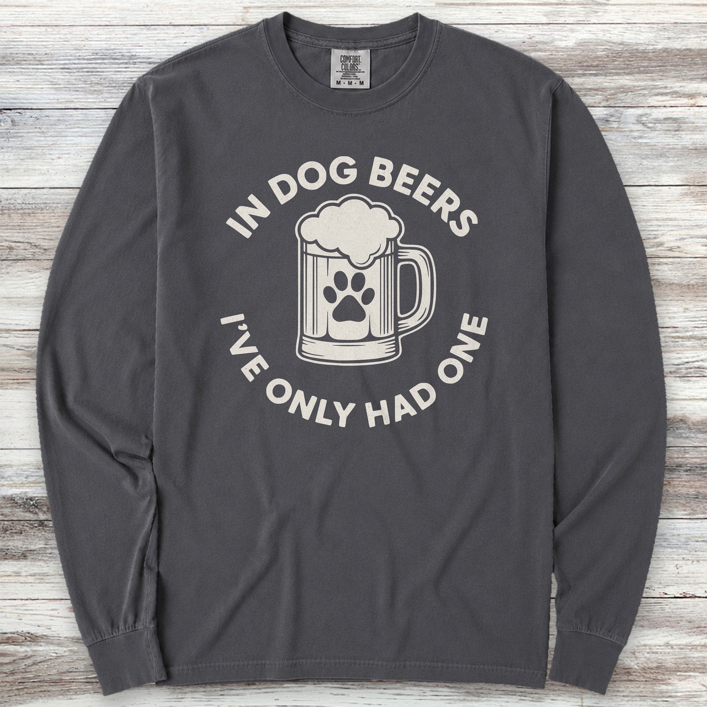 Dog Beers Long Sleeve Tee - Graphite