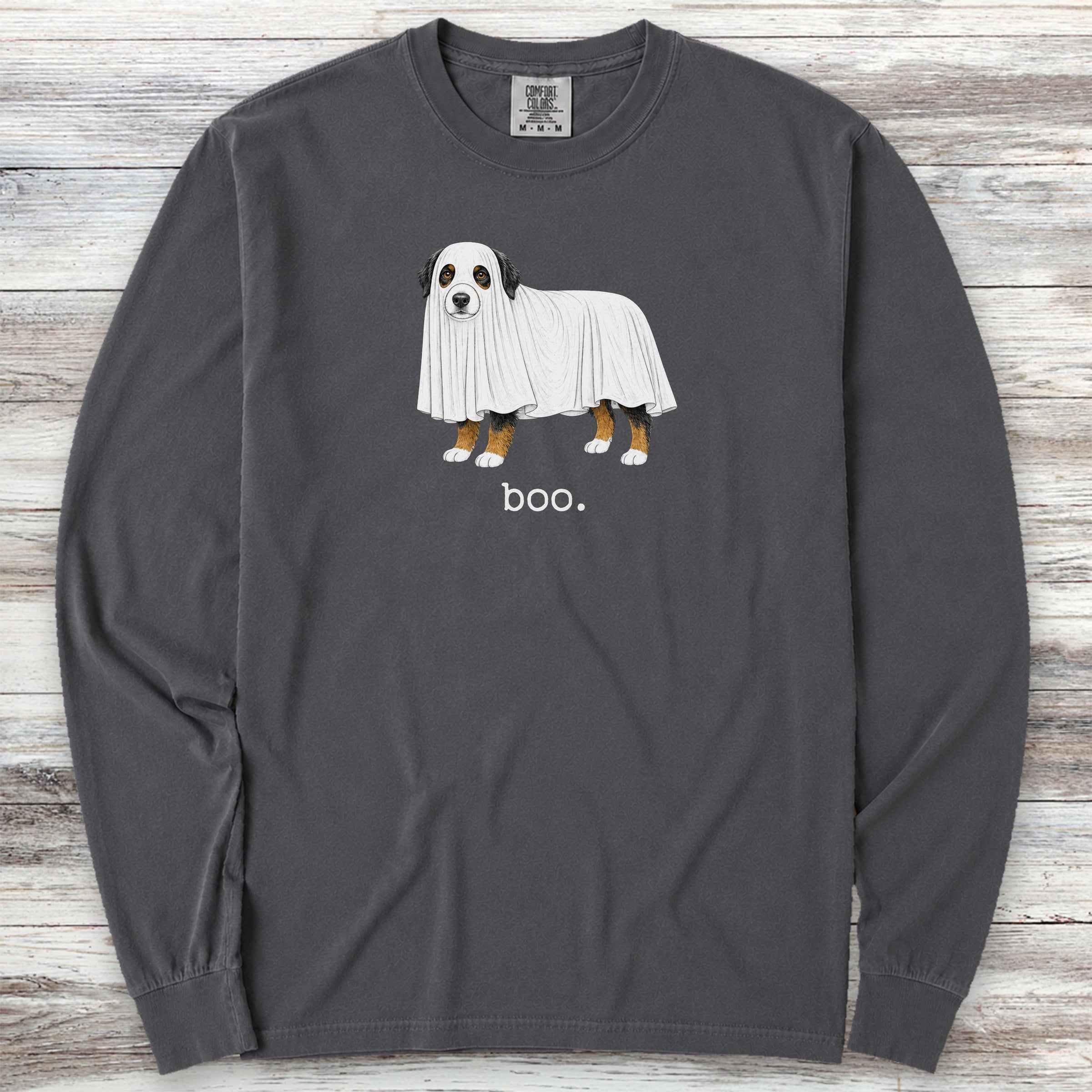 Australian Mountain Dog Boo Long Sleeve Tee - Graphite