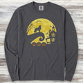 Belgian Tervuren Halloween Moon Long Sleeve Tee - Graphite