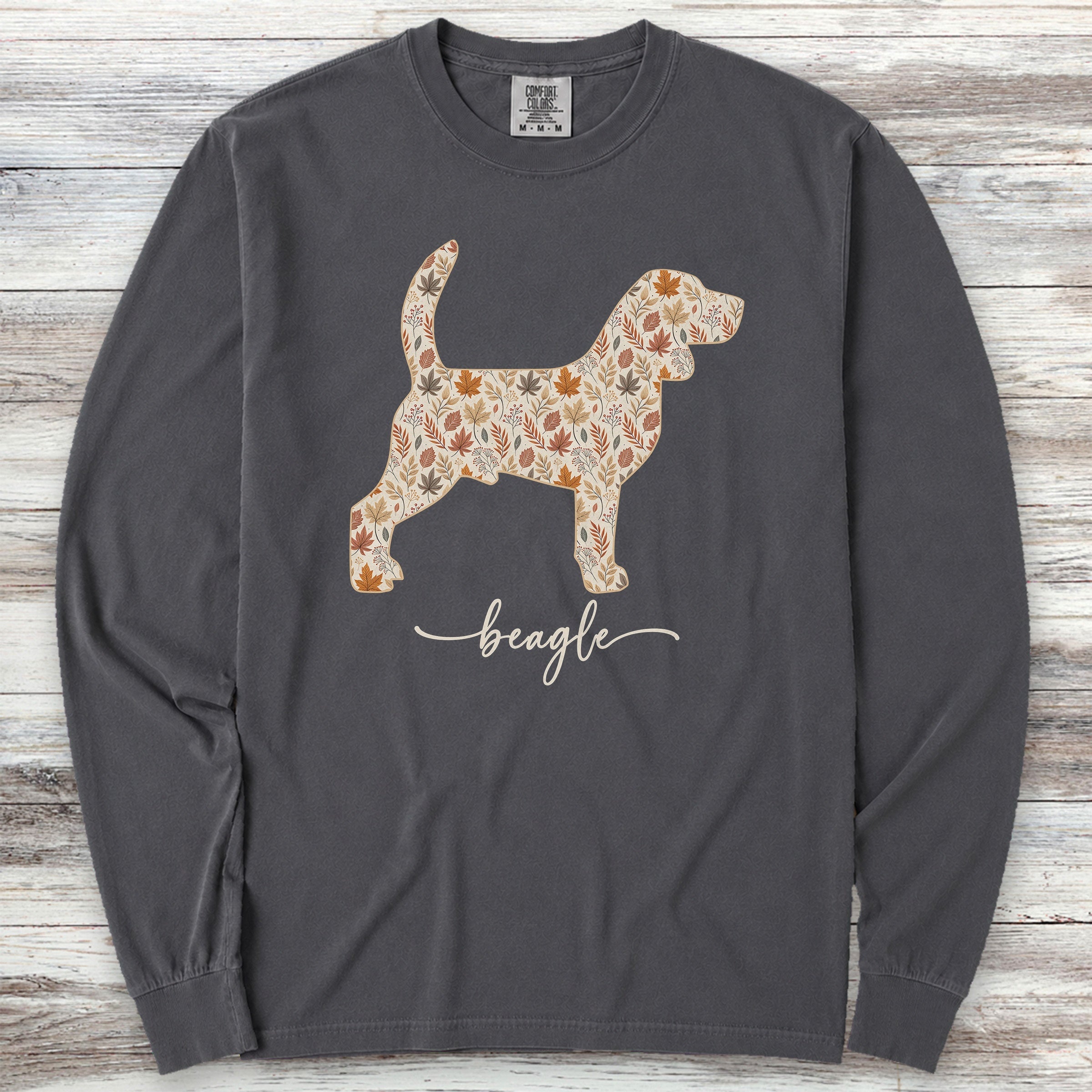 Beagle Fall Long Sleeve Tee - Graphite