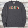 Cockapoo Holiday Faux Patchwork Long Sleeve Tee - Graphite