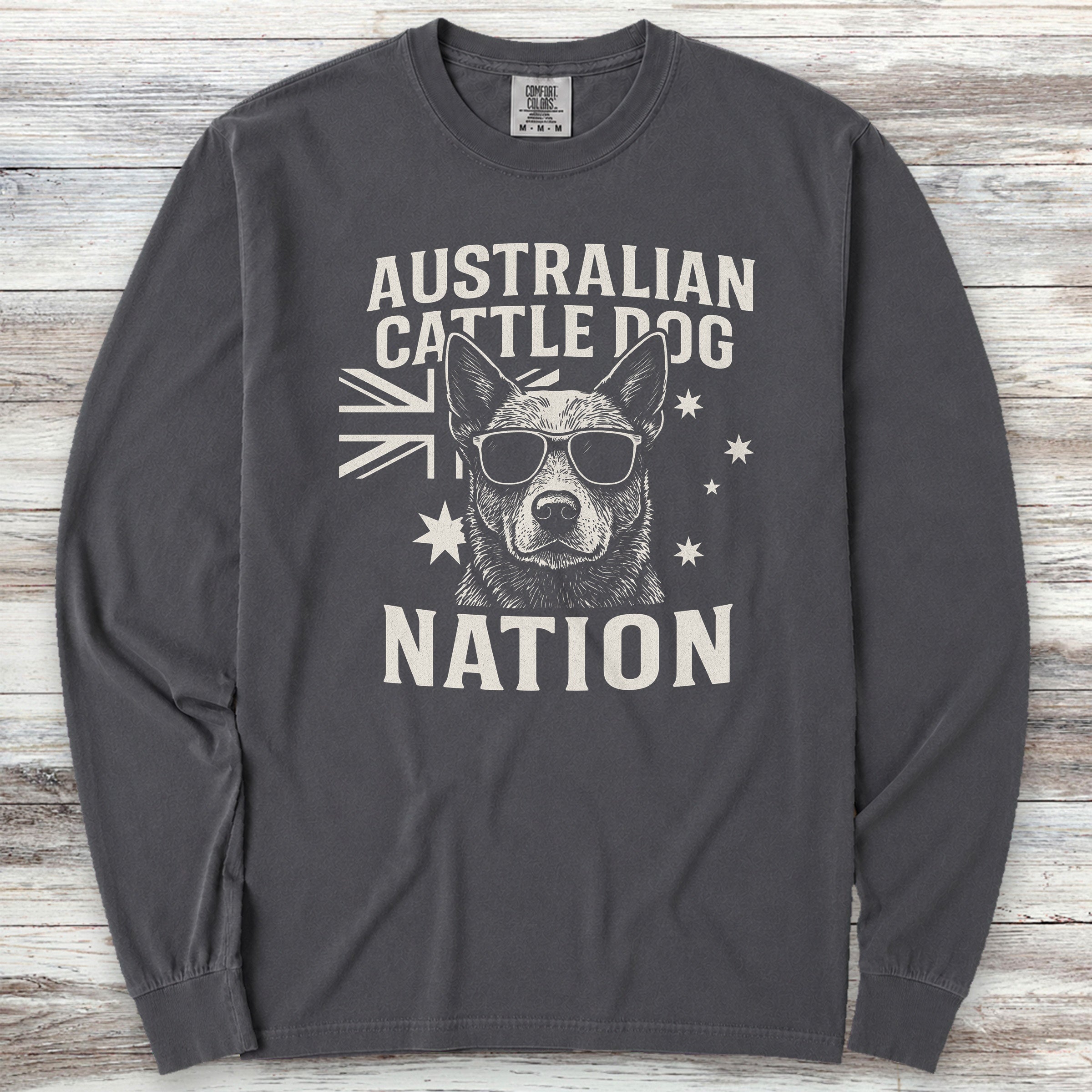 Australian Cattle Dog Australia Long Sleeve Tee - Graphite