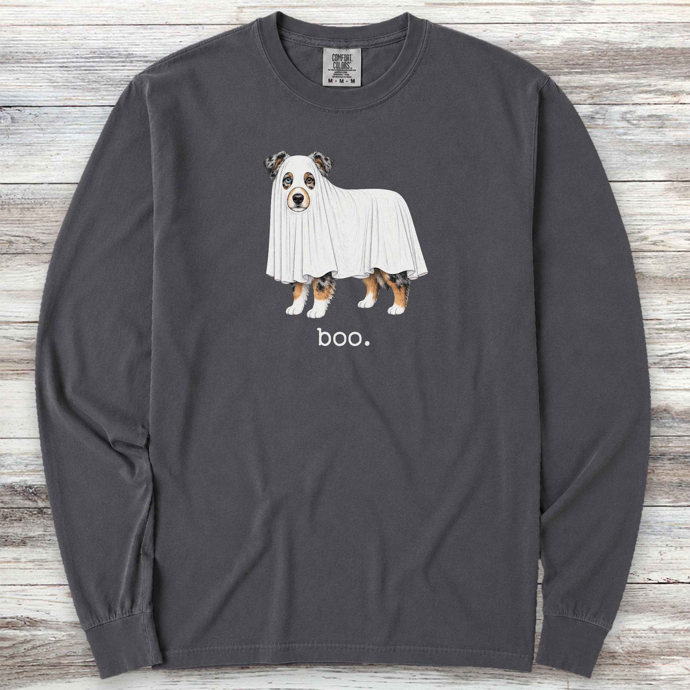 American Shepherd Boo Long Sleeve Tee - Graphite