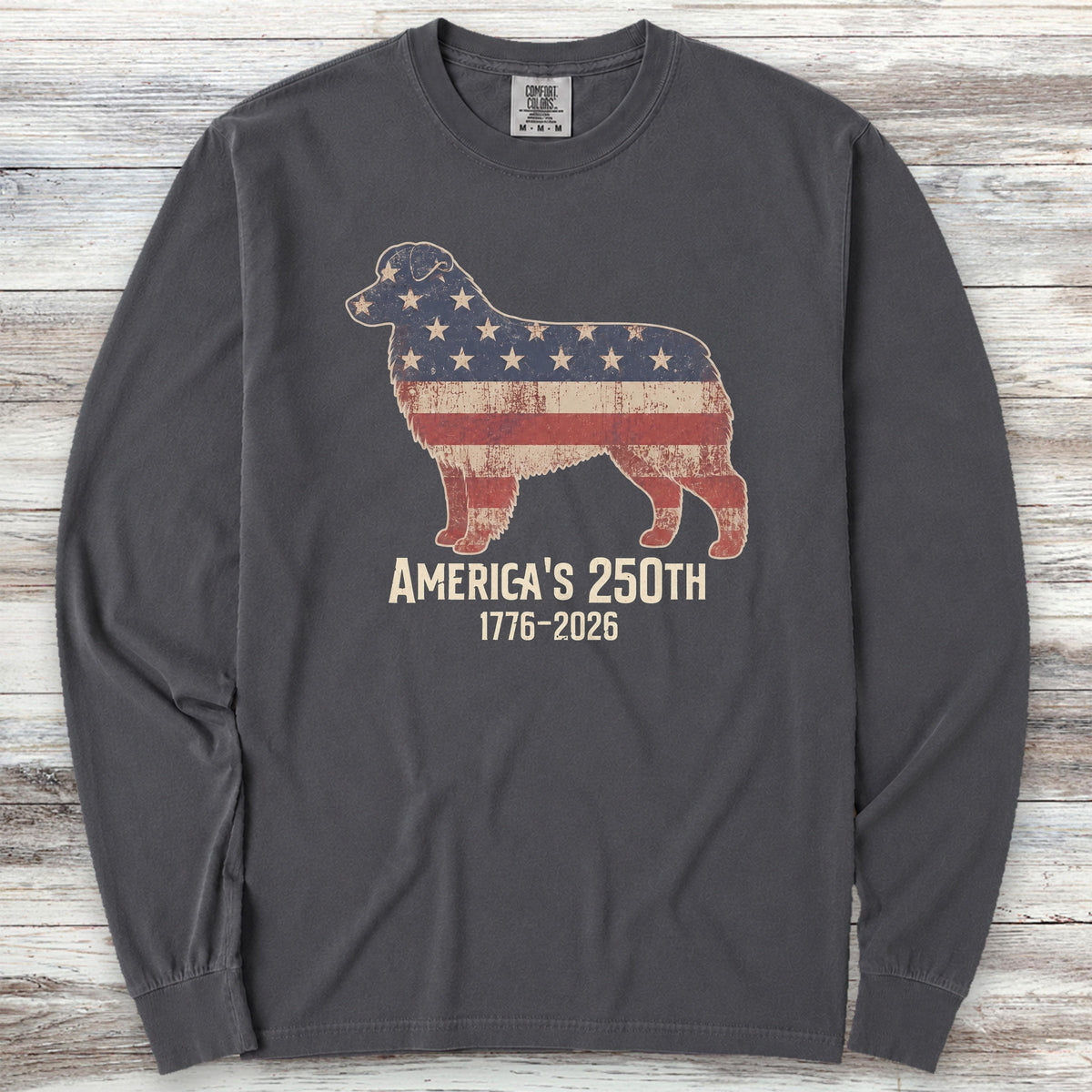 Australian Shepherd 250 Long Sleeve Tee - Graphite