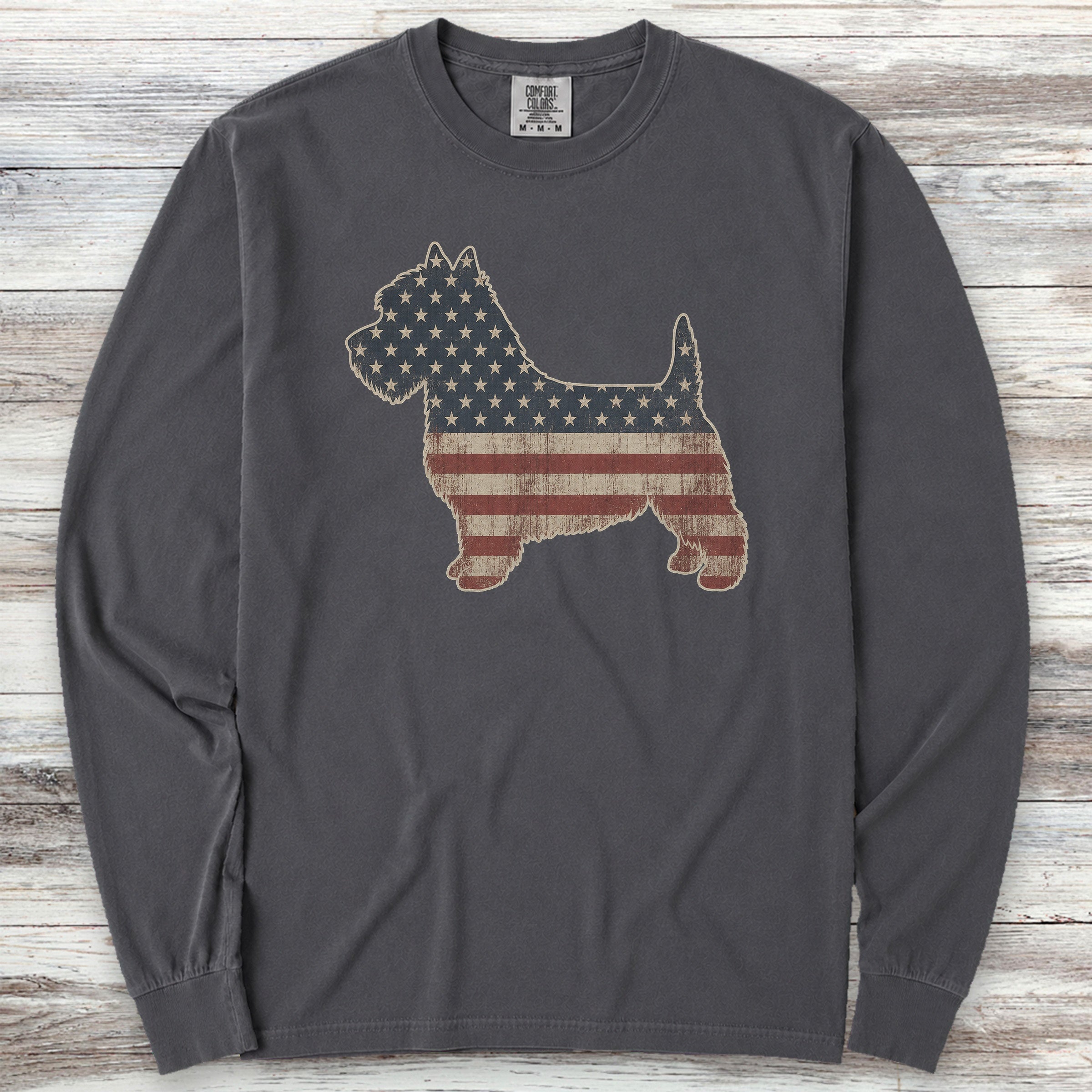 West Highland Vintage USA Long Sleeve Tee - Graphite